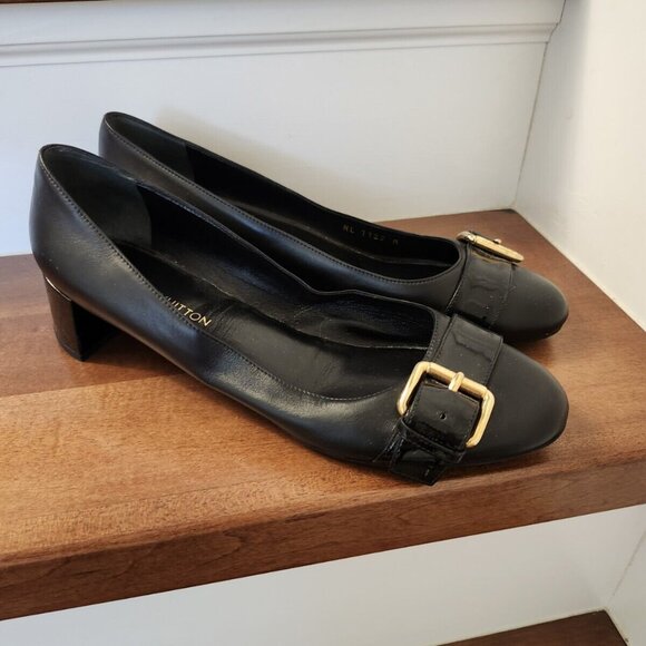 Louis Vuitton uniform women's black shoes in size 39.5 - Picture 1 of 12